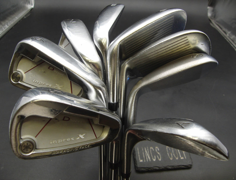 Set of 8x Yamaha Inpres X 5-SW + AW Irons Regular Steel Shafts Geoleap Grip*