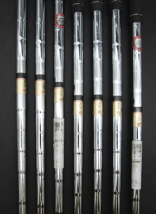 Set of 7x TaylorMade M4 Irons 5-PW+AW Stiff Steel Shafts Black Grips*