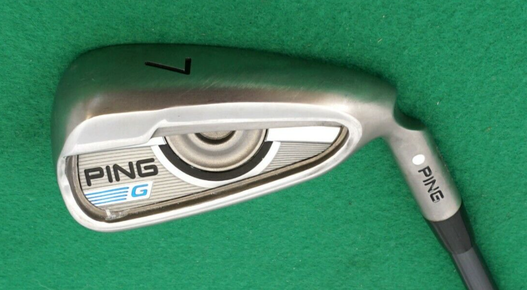 Ping G Series White Dot 7 Iron Senior Graphite Shaft Ping Grip