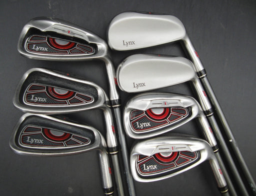 Set of 7x Lynx Predator SF 5-SW Irons Regular Graphite Shafts Lynx Grips
