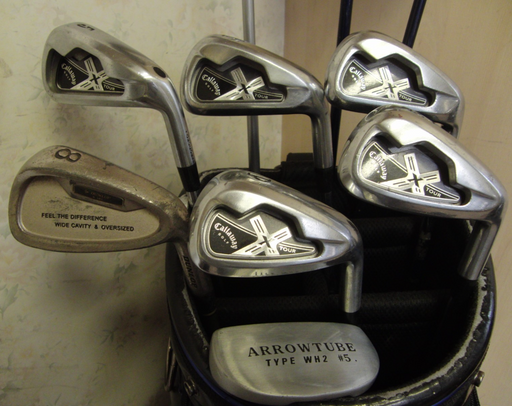 Set Of Callaway X Tour 5-PW Irons + 5 + 7 Wood + Driver + Putter