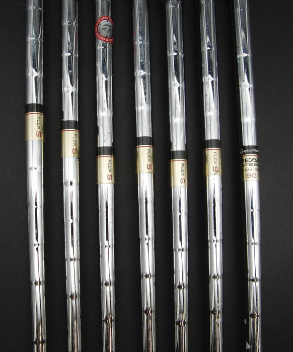 Set of 7x TaylorMade M4 Irons 5-PW+AW Stiff Steel Shafts With Grips*
