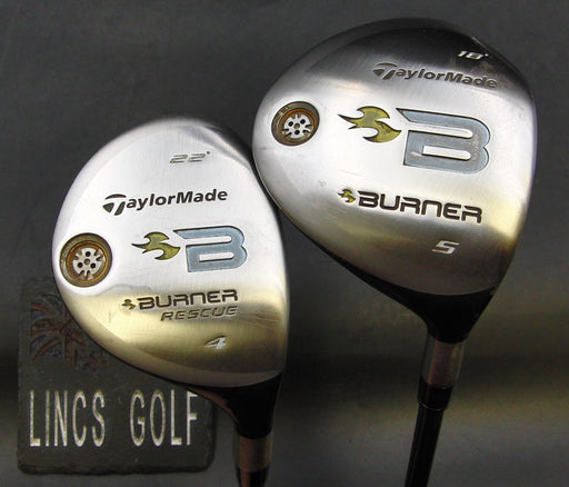 Ladies Set of 2 Taylormade Burner 22° 4 Hybrid & 18° 5 Wood Ladies Graphite