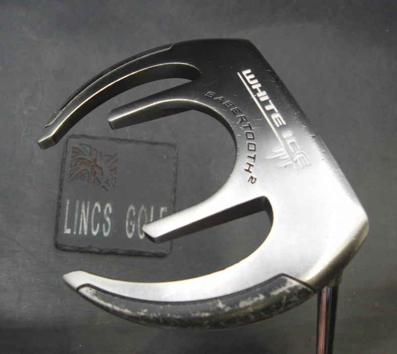 Odyssey White Ice Sabertooth Putter Steel Shaft 87cm Psyko Grip*