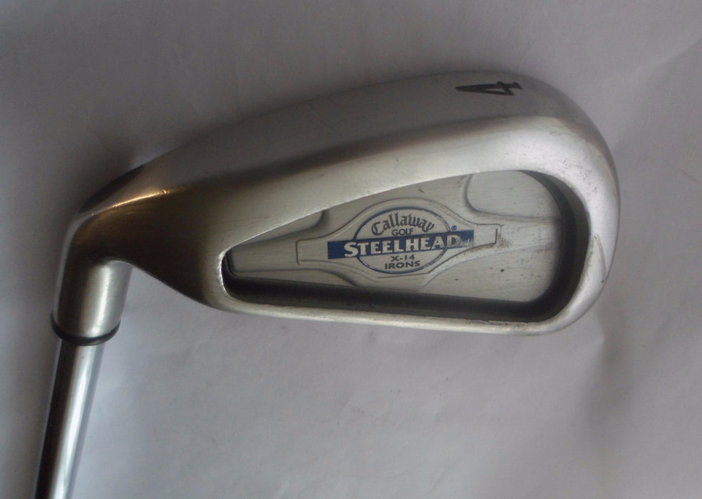 Left Handed CALLAWAY STEELHEAD X-14 4 IRON C/Weight Steel Shaft,BBertha Grip X14