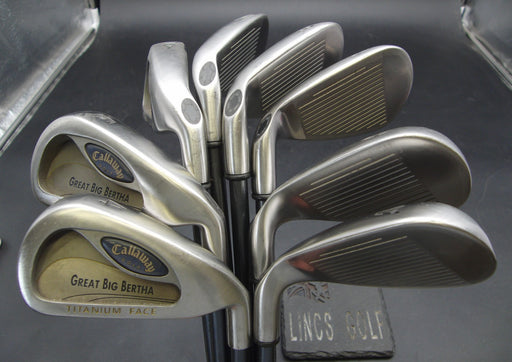 Set of 8x Callaway Great Big Bertha Irons 4-PW+AW Regular Graphite Shafts **