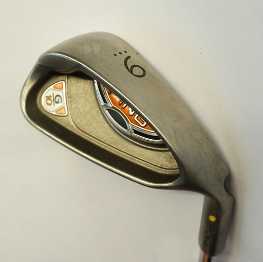Ping G10 Yellow Dot 9 Iron AWT Stiff Steel Shaft Ping Grip