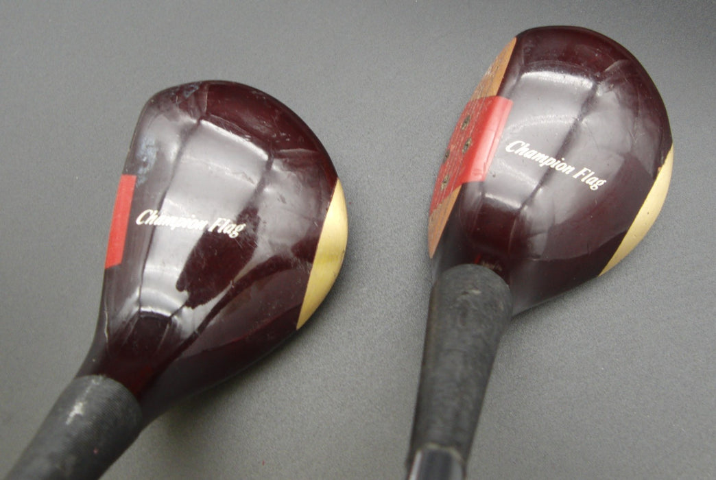 Set of 2 Mizuno Champion Flag Since 1906 3+4 Woods Regular Steel Shafts