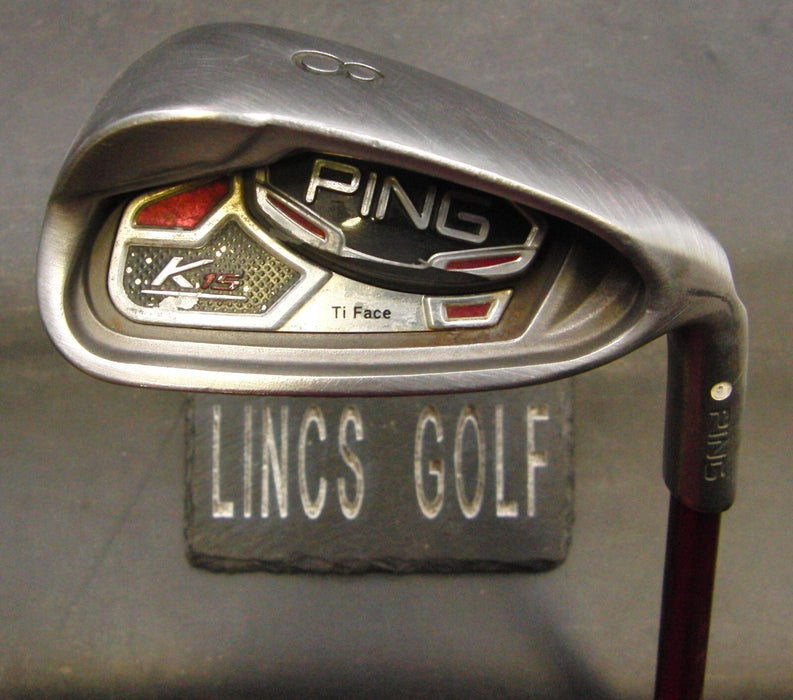 Ping K15 Ti Face White Dot 8 Iron Regular Graphite Shaft Ping Grip