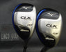 Set of 2 Mizuno CLK FLI-HI 3+4 Hybrids Stiff Steel Shafts GolfPride Grips