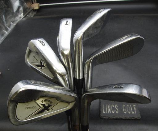 Set of 6 x Callaway X Forged 2007 Irons 5-PW Stiff Steel Shafts Callaway Grips*
