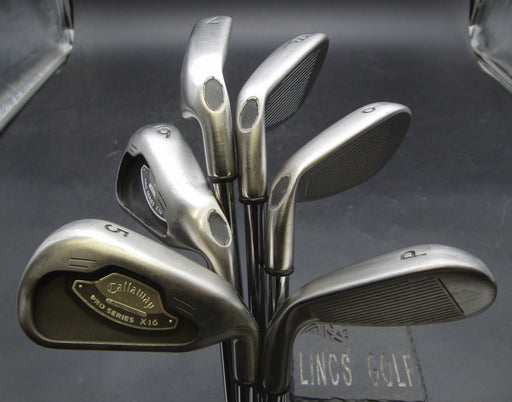 Set of 6x Callaway Steelhead Pro Series X-16 Irons 5-PW Stiff Steel Shafts