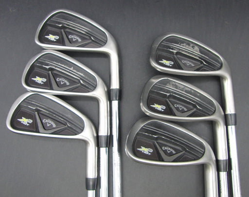 Set of 6x Callaway X2 Hot 5-PW Irons Stiff Steel Shafts Callaway Grips*