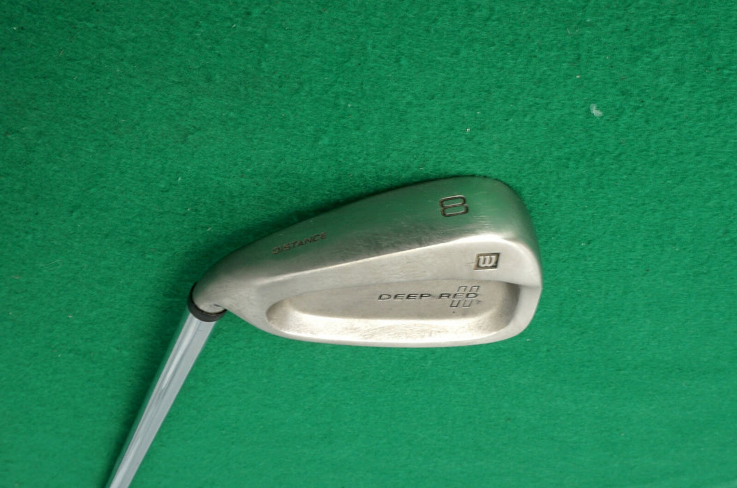 Left Handed Deep Red Distance 8 Iron Regular Steel Shaft Golf Pride Grip