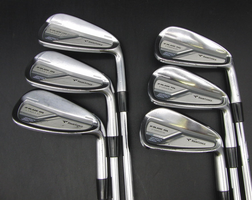 Set of 6x Bridgestone Tourstage X-Blade GR 5-PW Irons Stiff Steel Shafts