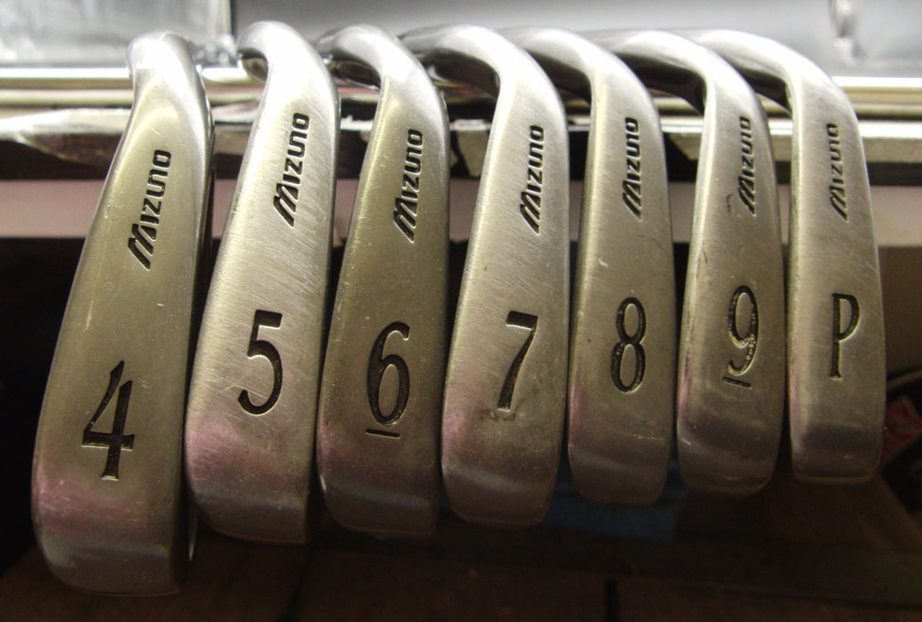 Set of 7x Mizuno Greendale Irons 4-PW Regular Steel Shafts GolfPride Grips