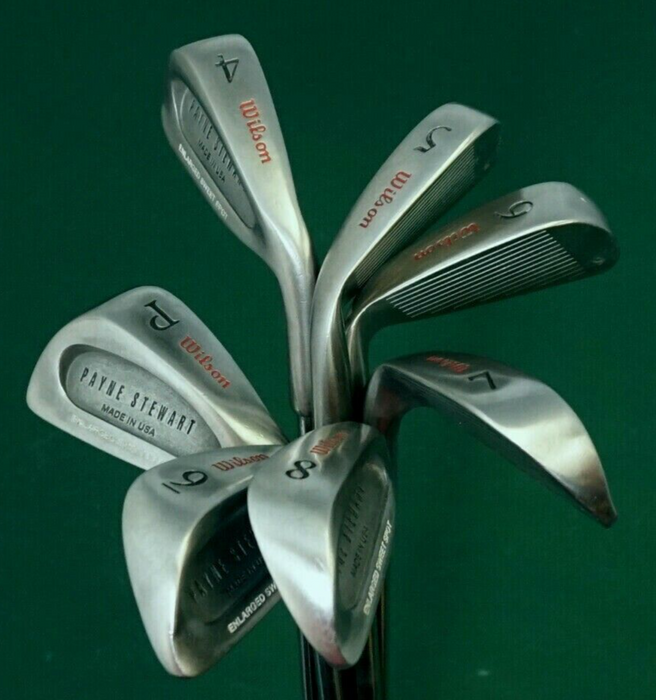 Vintage Set of  7 x Wilson Payne Stewart Irons 4-PW Regular Steel Shafts