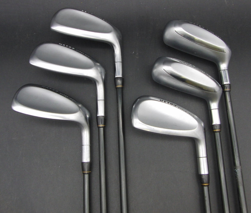 Set of 6x PRGR U+ 100 H/S Hybrid Irons 6-PW+AW Regular Graphite Shafts