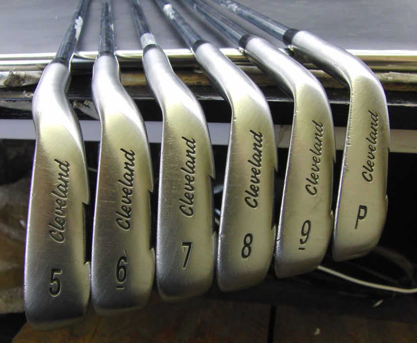Set of 6x Cleveland CG 5-PW Irons Stiff Steel Shafts Cleveland Grips