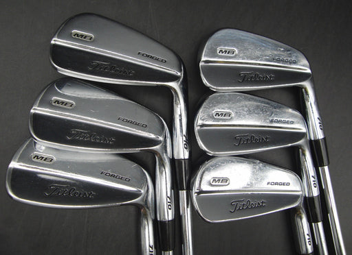 Set of 6x Titleist 710 MB Forged Irons 5-PW Stiff Steel Shafts Golf Pride Grips