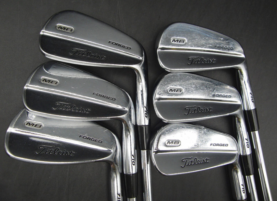 Set of 6x Titleist 710 MB Forged Irons 5-PW Stiff Steel Shafts Golf Pride Grips
