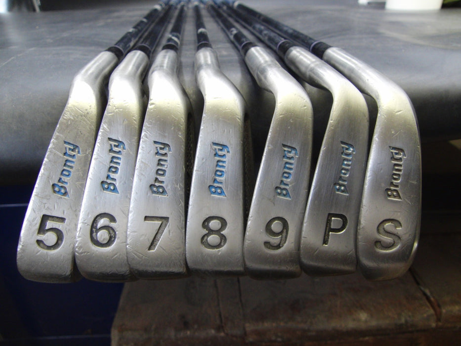 Set of 7 x Bronty Silver Fox Irons 5-SW Regular Steel Shafts Avon Grips