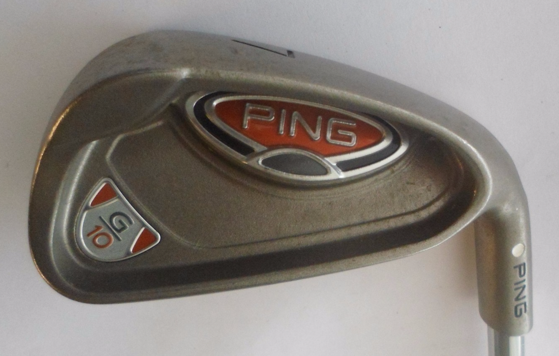 PING G10 White Dot 7 IRON  Ping AWT Stiff Steel Shaft, Ping Grip