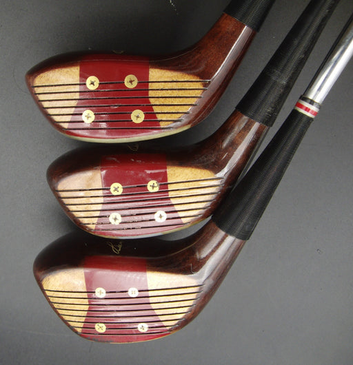 Set of 3 Ben Hogan Driver & 3+4 Woods Regular Steel Shafts Ben Hogan Grips*