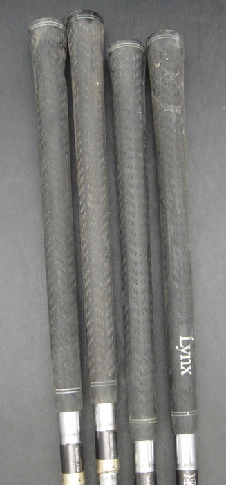 Set of 4x Lynx Black Cat MTW 3,4,9+SW Irons Regular Steel Shafts Lynx Grips