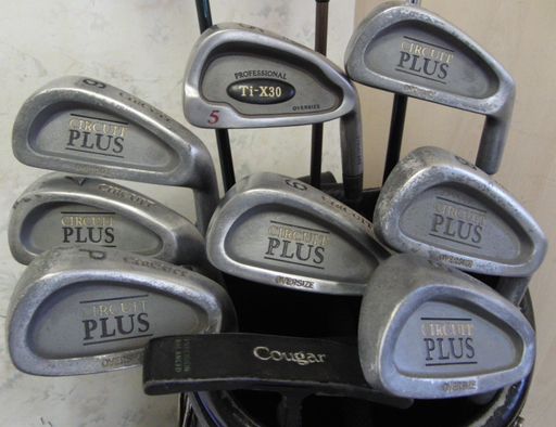 Set Of Circuit Plus 4-SW Irons + 3 + 4 Wood + Golf Planner Driver + Putter