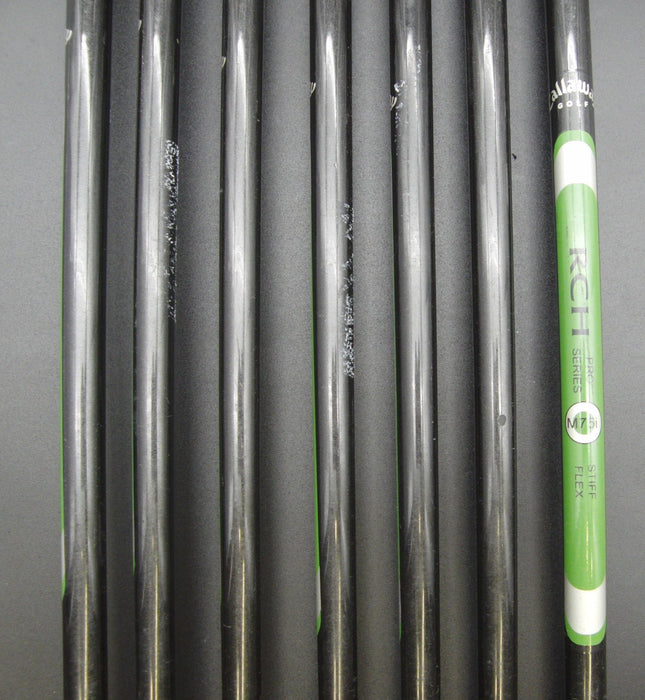 Set of 7x Callaway X20 Irons 5-SW Stiff Graphite Shafts Callaway Grips*