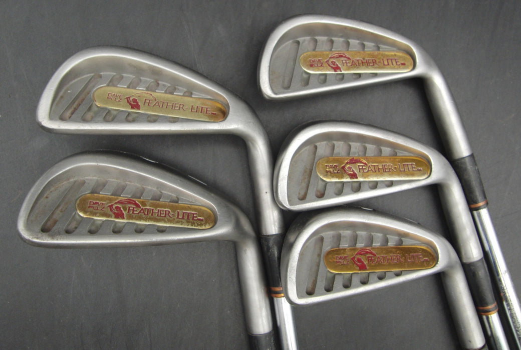 Set of 5x Dave Pelz Feather Lite 4,5,7,8+PW Irons Regular Steel Shafts