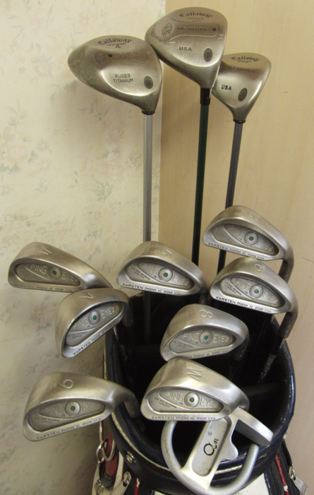 Set of Ping Eye 2 Green Dot 3-PW + Callaway Driver + 3 Wood + 4 Wood + Putter
