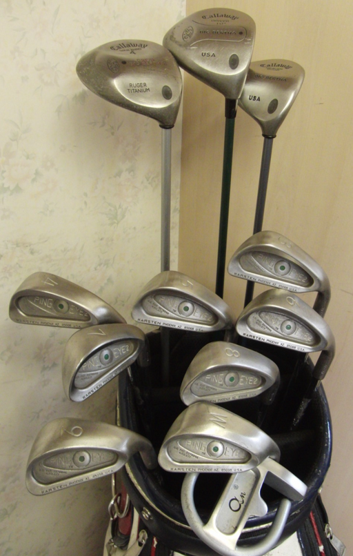 Set of Ping Eye 2 Green Dot 3-PW + Callaway Driver + 3 Wood + 4 Wood + Putter