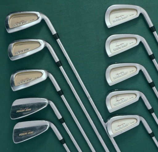 Set of 10 x Mizuno Pro Tour Big SL-305 Irons 3-SW + F Wedge Stiff Steel Shafts