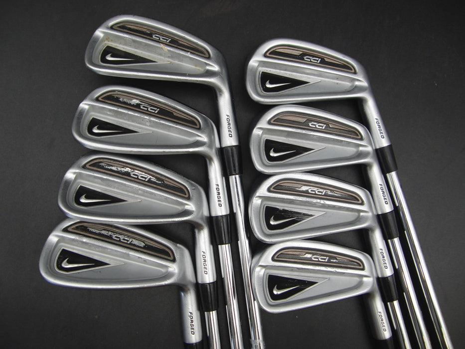 Set of 8x Nike CCi Forged Irons 3-PW Stiff Steel Shafts Mixed Grips *