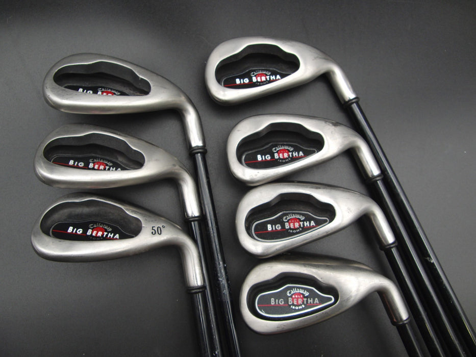Set of 7x Callaway Big Bertha 2004 Irons 5-10+PW Regular Graphite Shafts*