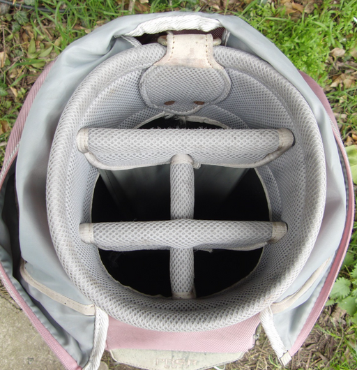 5 Division Pink PRGR Golf Cart Carry Trolley Golf Clubs Bag*