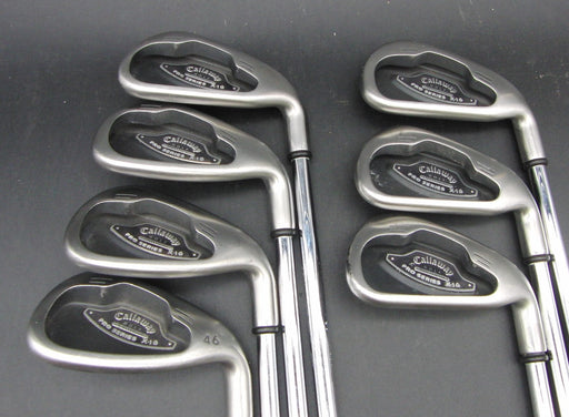 Set of 7x Callaway Steelhead Pro Series X-16 Tour 4-PW Irons Stiff Steel Shafts
