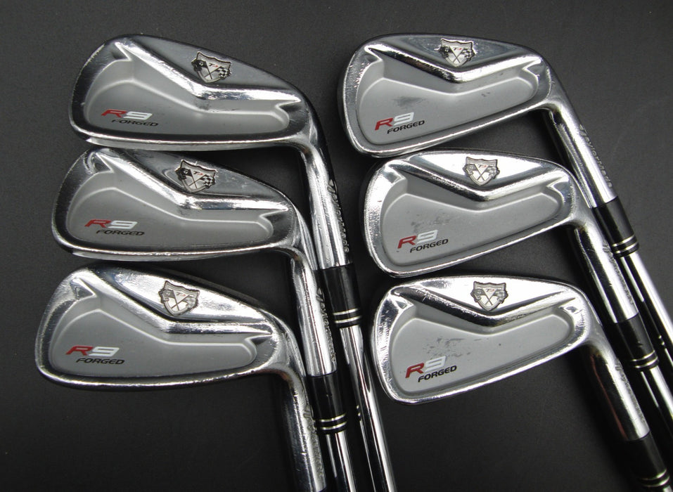 Set of 6x TaylorMade TP R9 Forged Irons 5-PW Stiff Steel Shafts Mixed Grips*