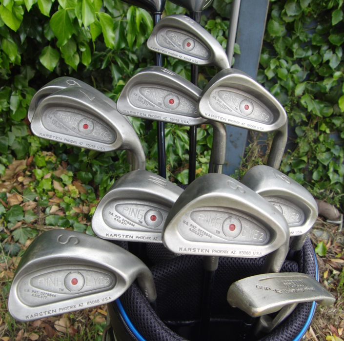 Set of Ping Eye 2 Red Dot Irons 3 - PW + SW + Driver + 3 Wood + 5 Wood + Putter*