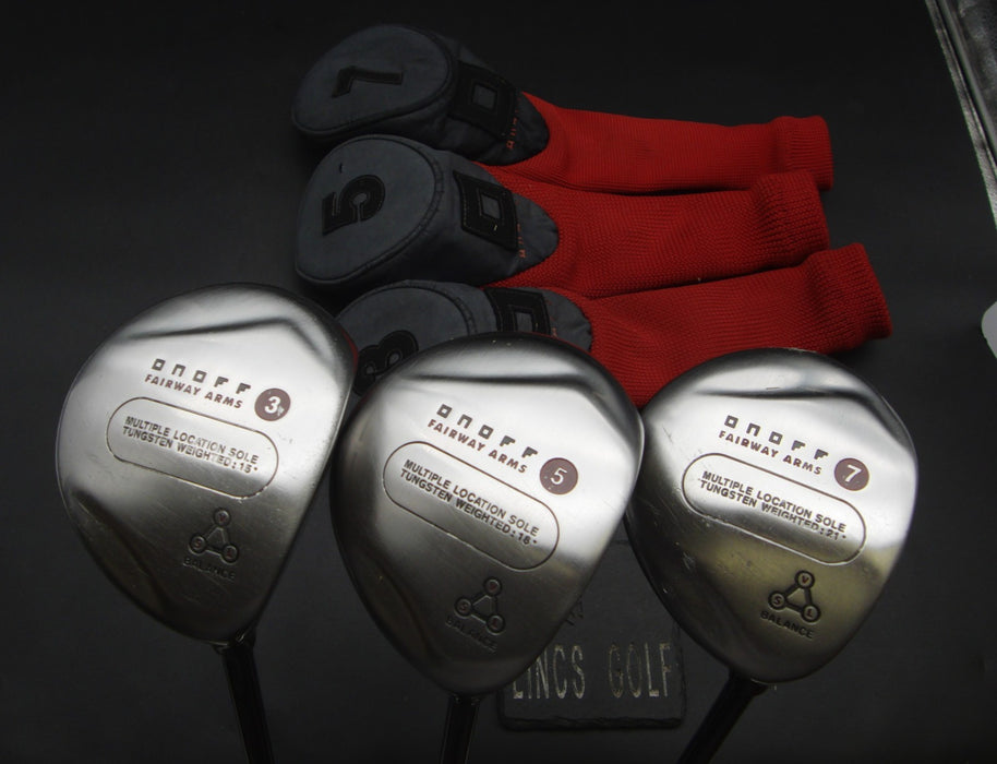 Set of 3 Onoff VSL Balance 3 + 5 + 7 Woods Regular Graphite Shafts Onoff Grips