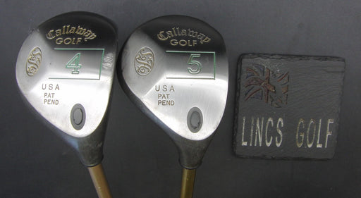 Set of 2 Ladies Callaway S2H2 4-Wood + 5-Wood Ladies Graphite Shafts