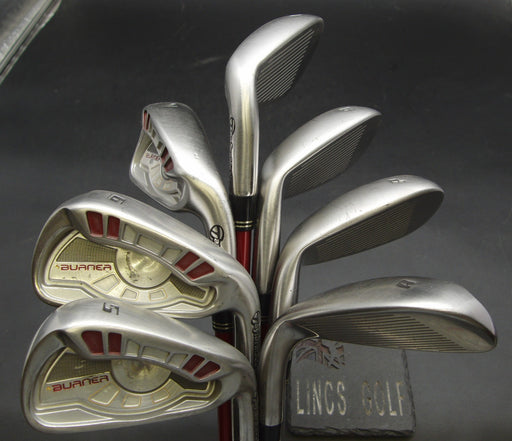 Set of 7x TaylorMade Burner Japansese Model Irons 5-PW+AW Stiff Graphite Shafts