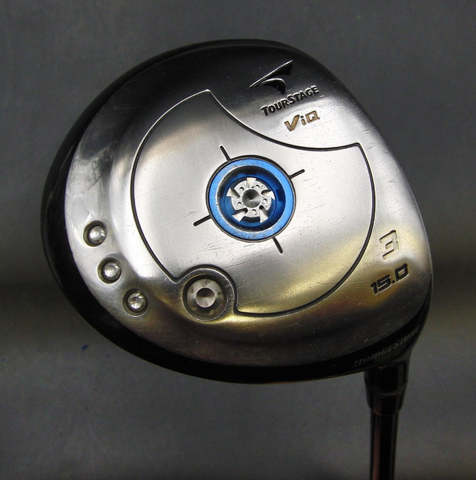 Japanese Bridgestone TourStage ViQ 15° 3 Wood Stiff Graphite Shaft Dritac Grip