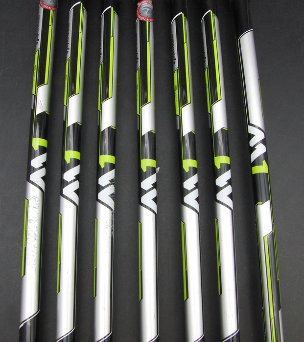Set of 7x TaylorMade M1 2017 4-PW Irons Stiff Graphite Shafts Golf Pride Grips