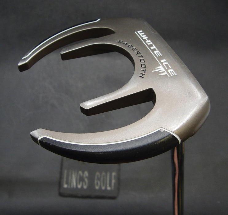 Odyssey White Ice Sabertooth Putter Steel Shaft 83cm Length Psyko Grip*
