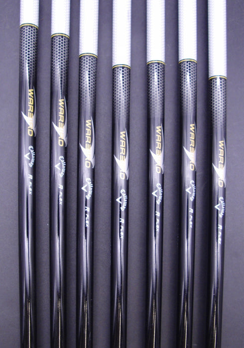 Set of 7x Callaway WarBird Irons 5-SW Regular Graphite Shafts Callaway Grips