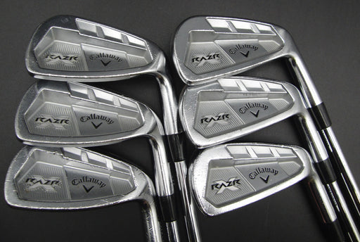 Set of 6x Callaway RAZR X Irons 5-PW Stiff Steel Shafts Iomic Grips*