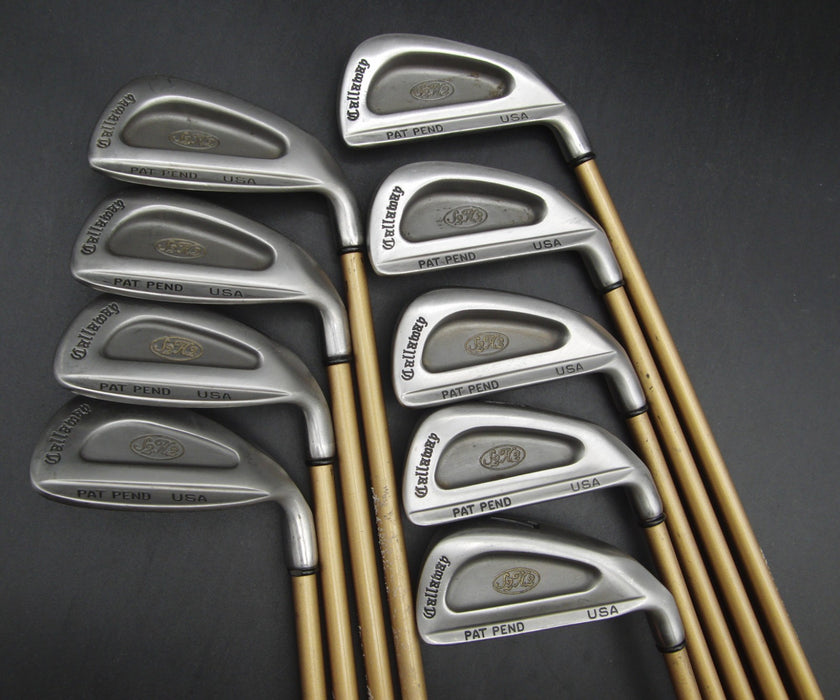 Set of 9x Callaway S2H2 Pat Pend Irons 3-SW Regular Graphite Shafts Ping Grips*